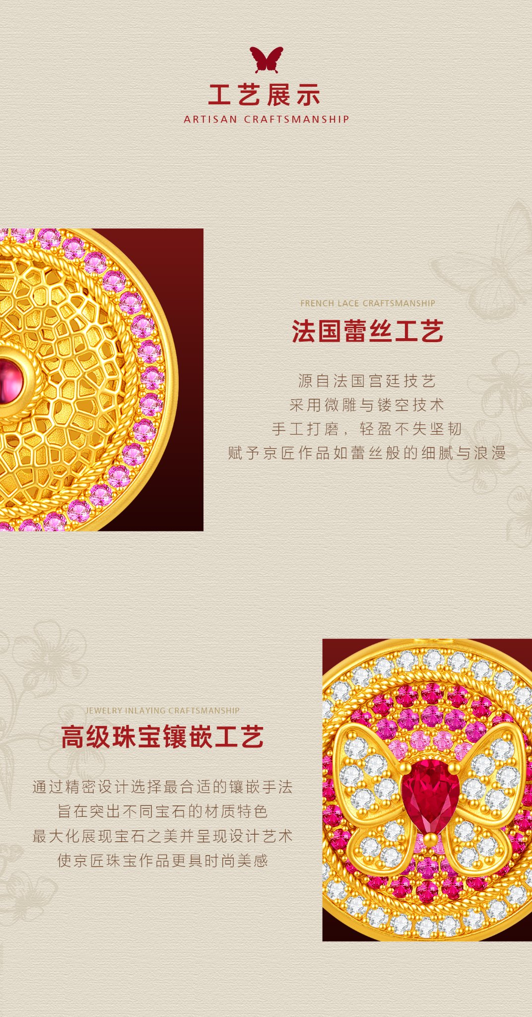 玲珑蝴蝶蕾丝花盘（大号） 图文详情 5