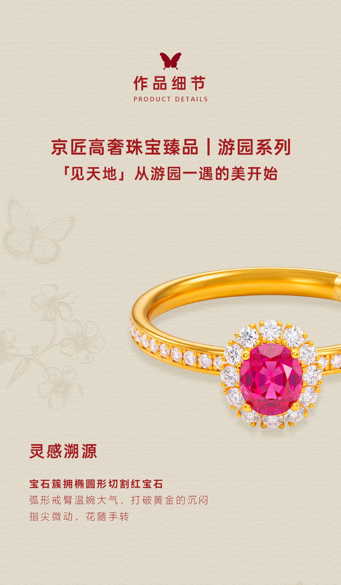 舞花红宝石戒指（中号） 图文详情 2